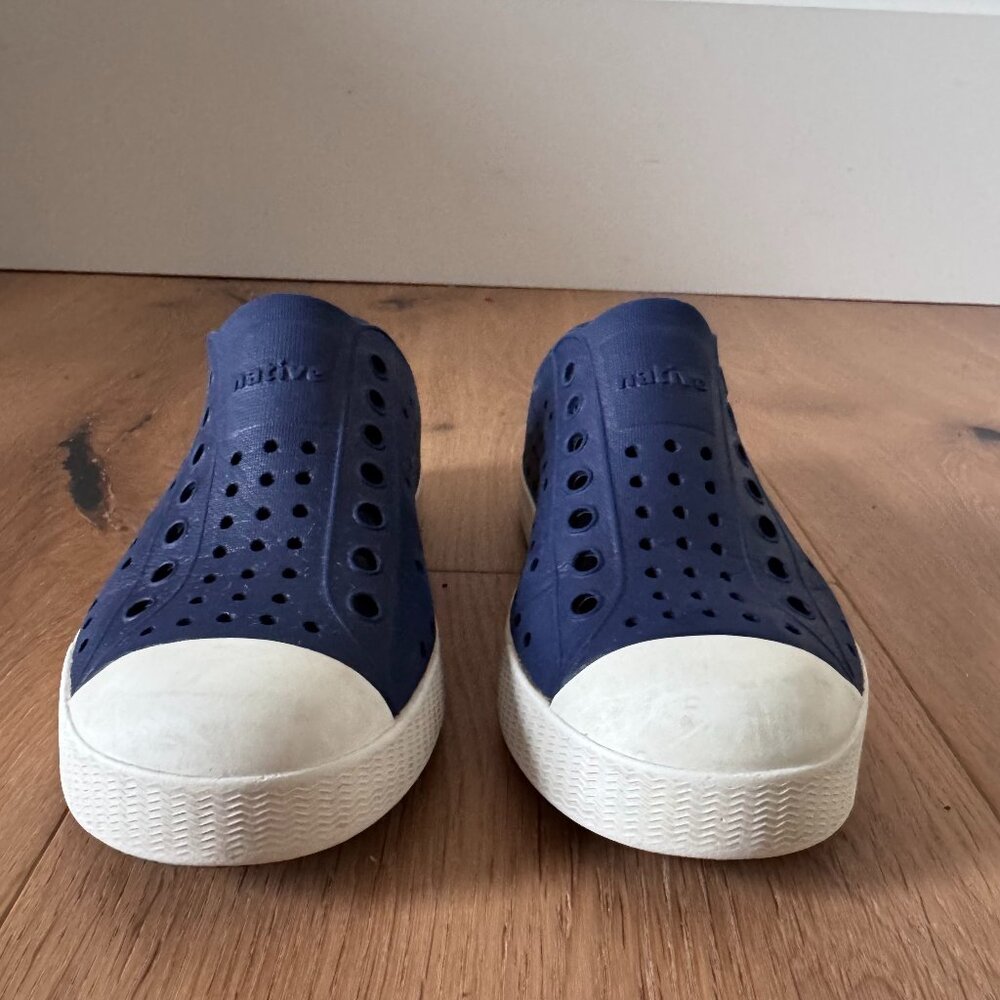 Native Kids Jefferson Regatta Navy Blue Slip Ons Size C12 Kid Approved - Picture 6 of 13